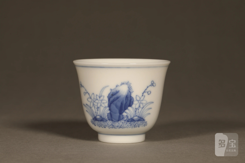 清光绪 青花花神茶圆 - 图3